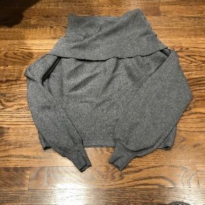 Off the shoulder gray top